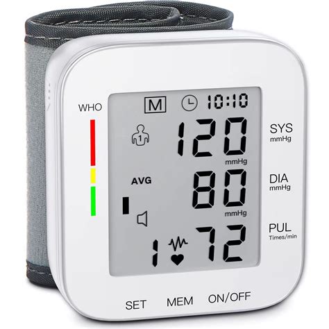 MMIZOO Wrist Blood Pressure Monitor Bp Monitor Large LCD Display Blood ...