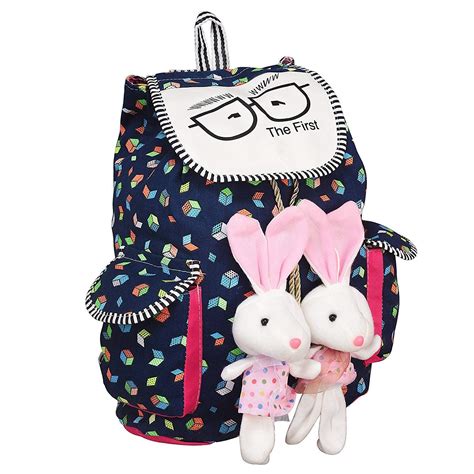 College Canvas Casual Backpacks with teddy for girls & women (color ...