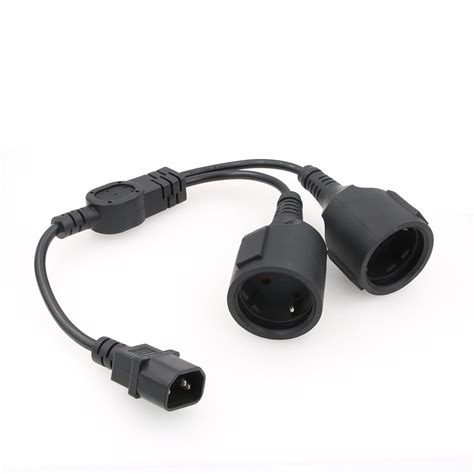 Buy DRRI IEC320 C14 to 2X CEE 7/7 European Female Schuko Socket Y Split ...