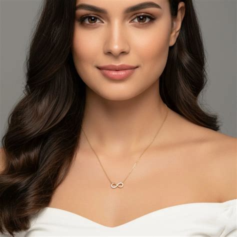 18K Gold Plated Infinity Zircon Pendant Necklace