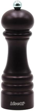 Bisetti Genova Walnut Stained Beechwood Pepper Mill With Adjustable ...