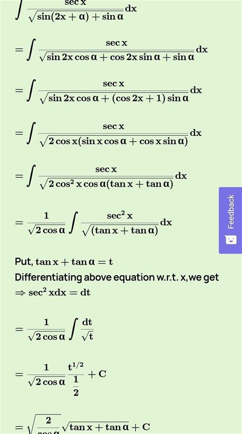 sin? x. secx+2 tan x.sin-'x. Vir?dx =1-2 (1 + tan?1) (cos2x).(sin-x)+c ...