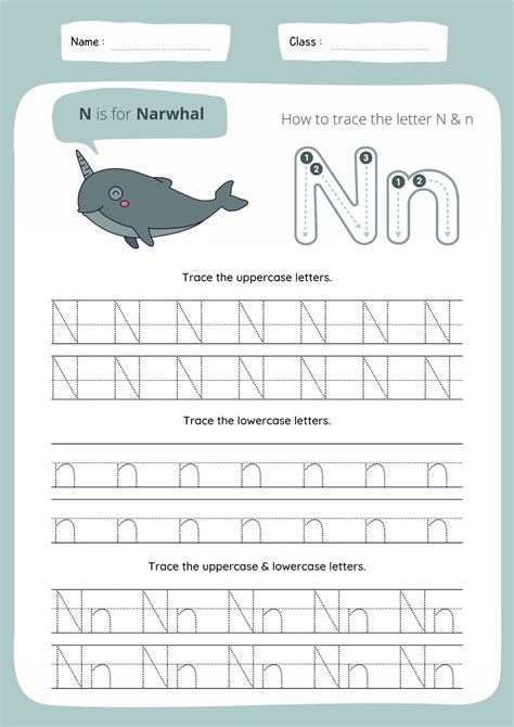 Mixed Case Practice Worksheets Letter N – Free download and print for you.