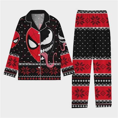 Deadpool And Venom Christmas Pajama Set - Nouvette