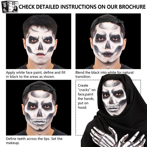 Skeleton Face Makeup A Close Up Of A Woman With Skeleton Face Paint