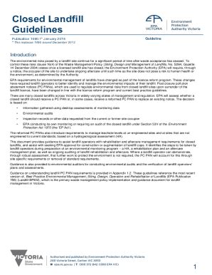 Fillable Online Closed Landfill Guidelines: Publication 1490.1 January ...