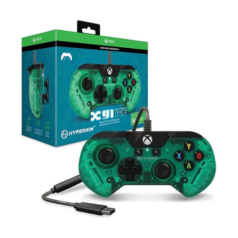 X91 Ice Wired Controller for Xbox One/Windows 10 PC (Aqua Green ...