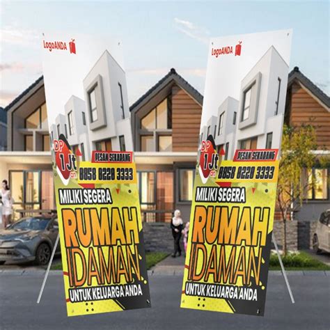 xbanner perumahan Rumah Idaman dengan Nuansa kuning hitam ceria namun ...