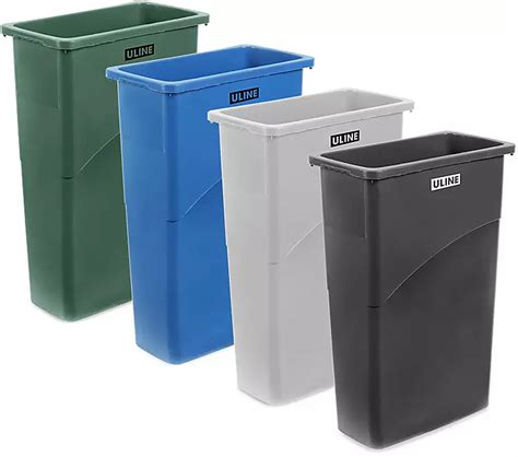 Uline Thin Trash Can in Stock - ULINE