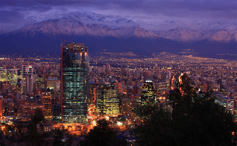 city life, mountain, 4K, Chile, dusk, building, landscape, South ...