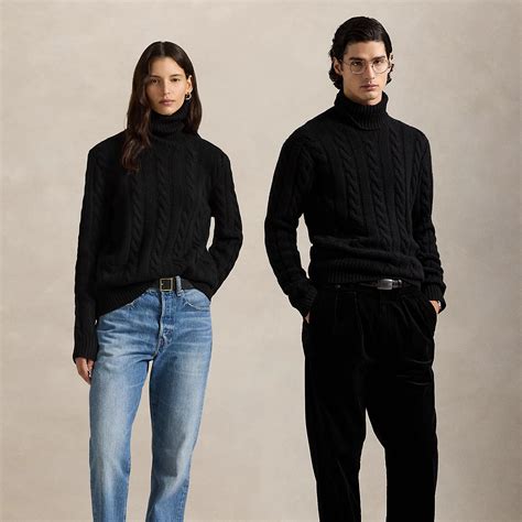 Ralph Lauren Cable-knit Wool-cashmere Sweater In Polo Black | ModeSens