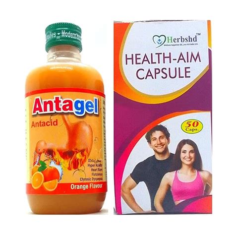 Buy Buy Gastric Relief Antagel Antacid Syrup & Health Aim Capsule ...