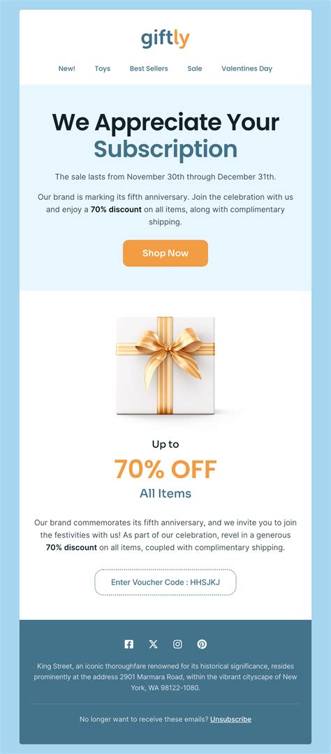 Giftly - Promotional Email Template