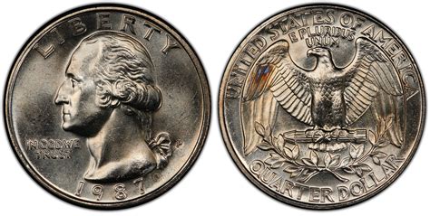 1987-P 25C (Regular Strike) Washington Quarter - PCGS CoinFacts
