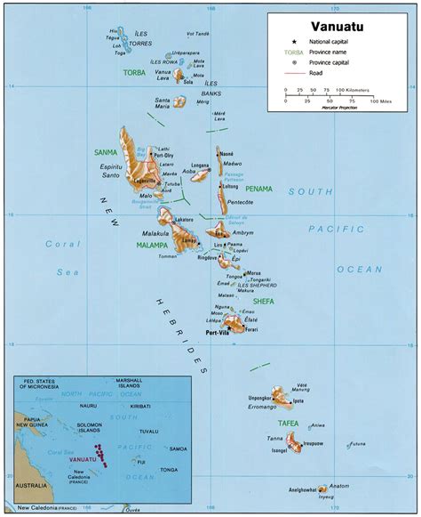 Administrative Map of Vanuatu - Nations Online Project