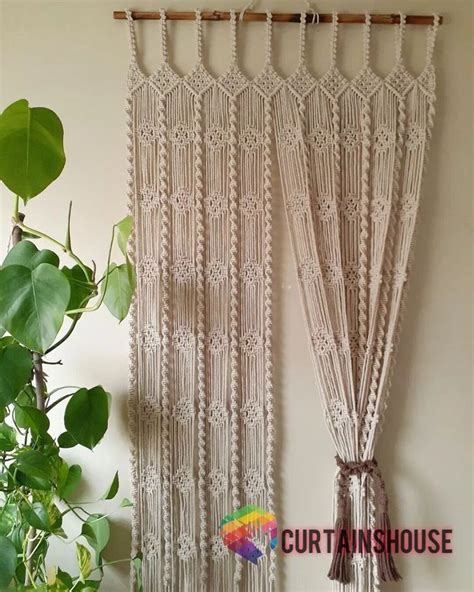 Macrame Window Curtain Patterns 的图像结果