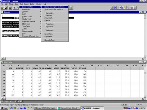 Minitab Basic Tutorial 的图像结果