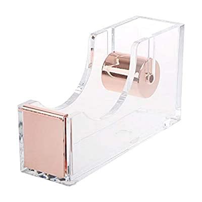Buy Tape Dispenser,Clear Acrylic Tape Seat Tape Holder Square Office ...