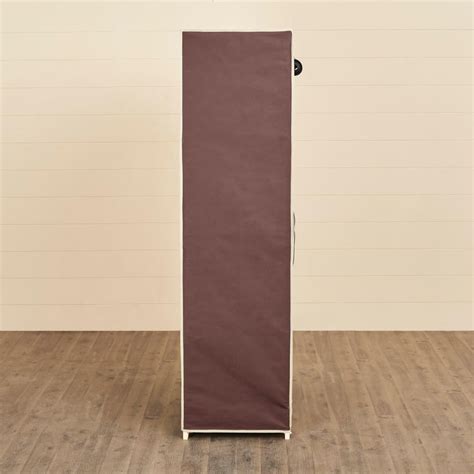 Buy Helios Archer Fabric Collapsible 2-Door Wardrobe - Brown from ...