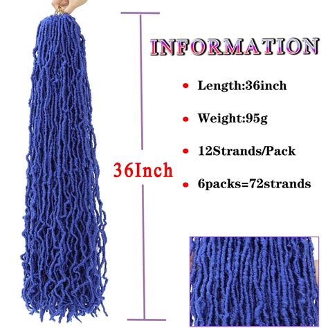 DuoduoBeauty 6Packs Blue New Faux Locs Crochet Hair 36Inch India | Ubuy