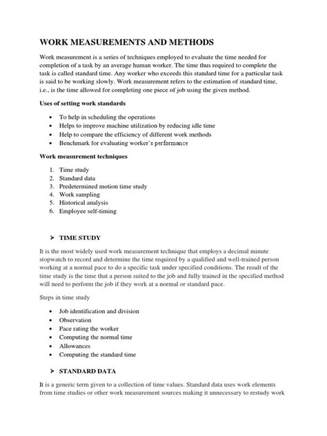 Work Measurement Examples 的图像结果