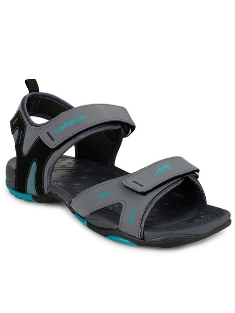 Buy Sandals For Men: Sd-53-D-Gry-Blk-T-Blu | Campus Shoes