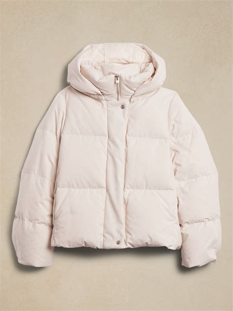 Lani Puffer Jacket | Banana Republic | Cream puffer jacket, Long winter ...