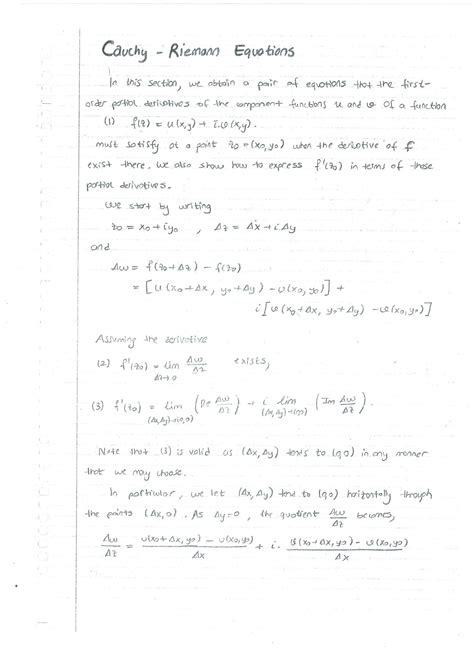 Image result for Cauchy-Riemann Equations Examples