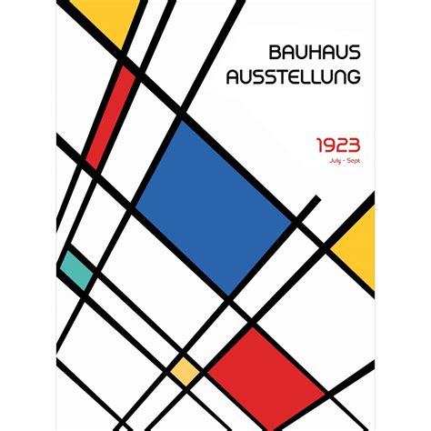 Abstract Wall Mural Retro Bauhaus Exhibition 1923 - Retrodrome | wall ...