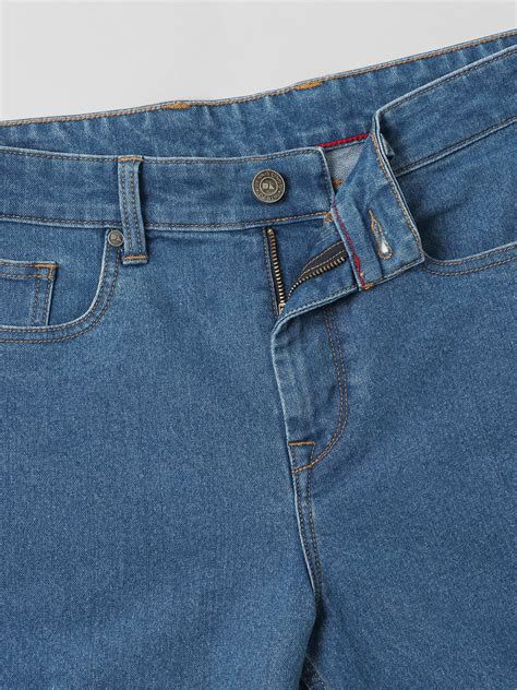 Men's Straight Cargo Fit Washed Indigo Stretchable Jeans – DENNIS LINGO