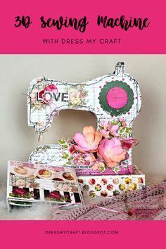 3D Sewing Machine Album | Scrapbook crafts, Sewing machine, Sewing