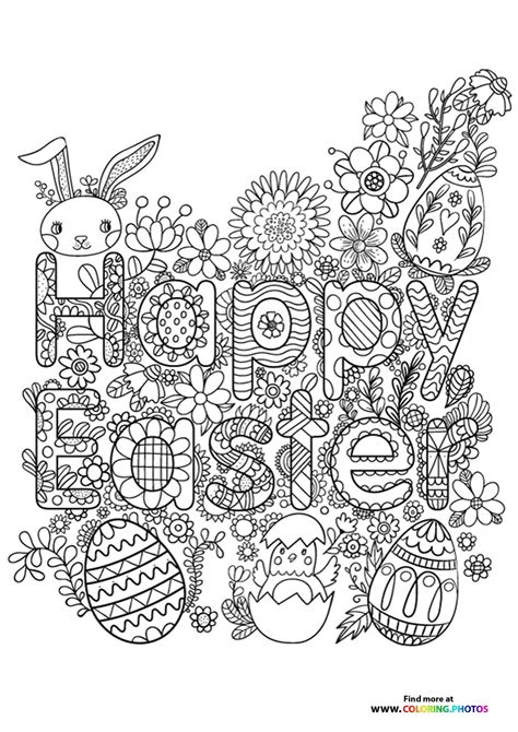 Easter adult coloring - Coloring Pages for kids | Free and easy print