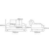 Buy Benjamin 2 Seater Camel Brown leatherette Sofa with Adjustable ...