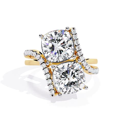 Eternal Duo Cushion Diamond Ring – Espira Gems