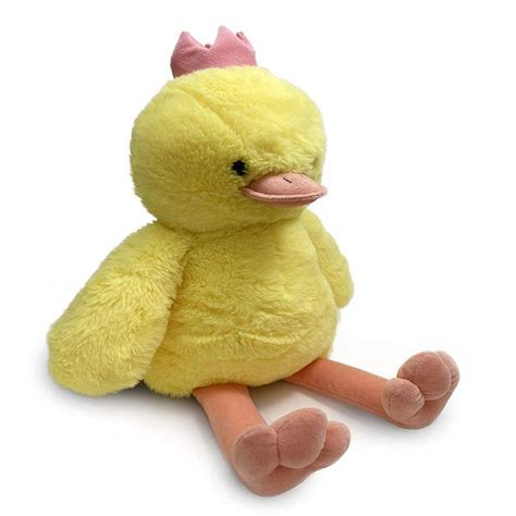 Mirada 35cm Floppy Duck With Crown-Yellow — Toycra