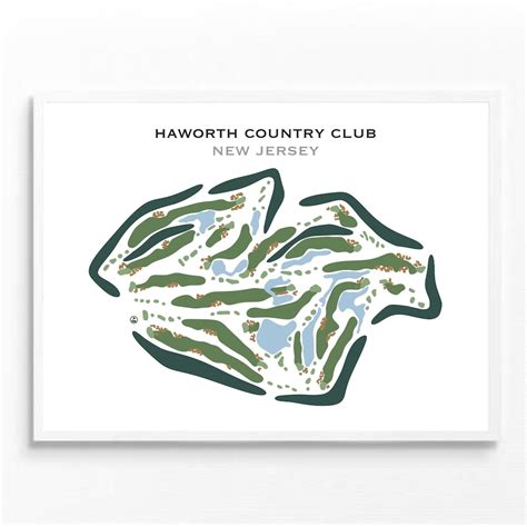 Buy Haworth Country Club, NJ Golf Course Map, Home Decor, Golfer Gift ...