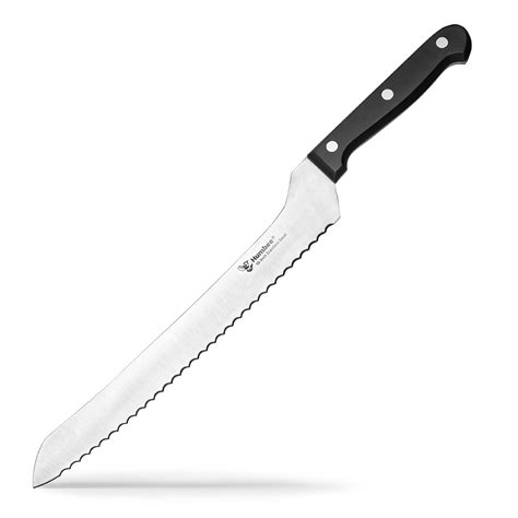 HUMBEE, 10 inch Offset Bread Knife Serrated Knife Wave Edge Blade — 🛍️ ...