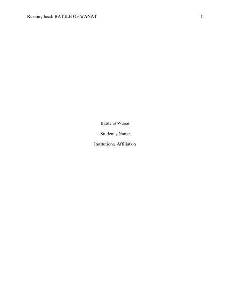 SOLUTION: Battle Of Wanat - Studypool