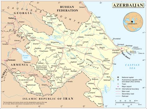 Azerbaijan Railway Map