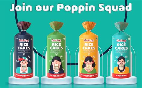 GRAINIC Organic Brown Rice Cakes, Classic Plain (Unsalted) and Turmeric ...