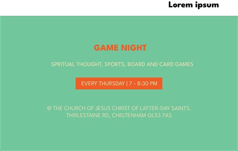 Public Games Night, The Church of Jesus Christ of Latter-day Saints ...