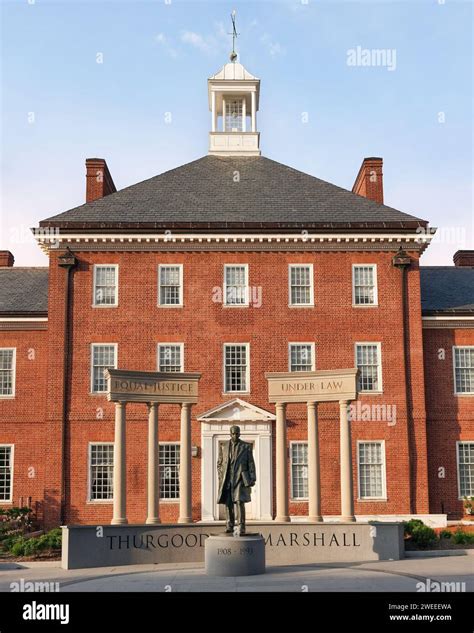 Thurgood Marshall Memorial in Annapolis, Maryland, USA. Outdoor ...