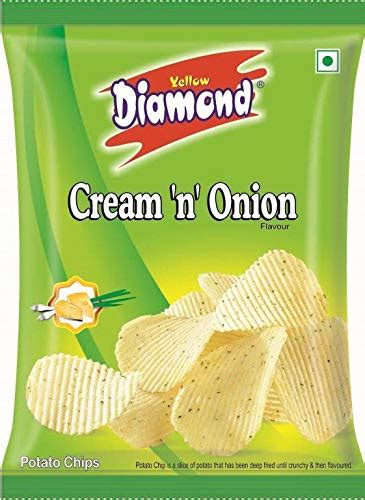 Yellow Diamond Potato Chips Cream N Onion 65 gm, Buy 1 get 1 (2x65 g ...