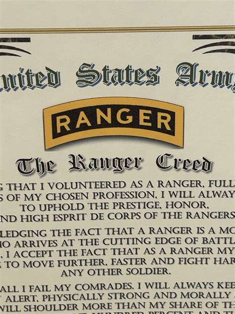 THE RANGER CREED PRINT / U.S. Army ~ Rangers Lead The Way!!! | eBay
