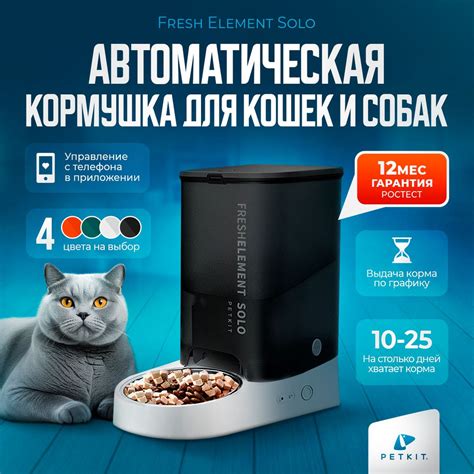 Автоматическая кормушка для кошек и собак PETKIT SOLO купить на OZON по ...