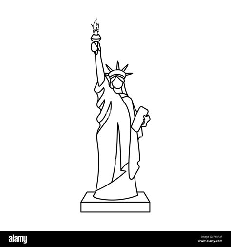 Statue Of Liberty Black Outline