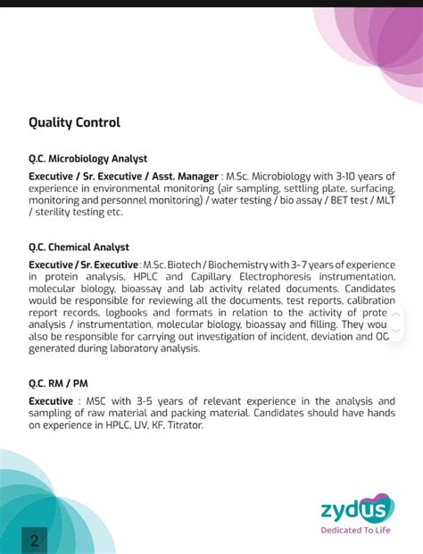 Zydus Biologics Gujarat interview in 23rd March 2024 jobs for Quality ...