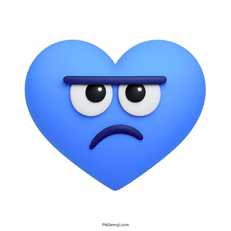 Unimpressed Heart Multicolor 3D PNG, Transparent, ClipArt Collection » PNGemoji.com