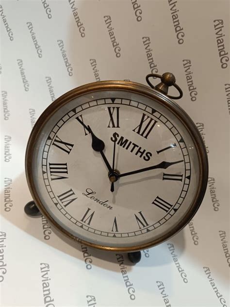 Nautical Brass Handmade Table Clock With A Hanger Ring- Alvi And Co ...