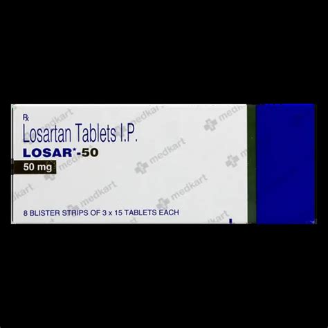 LOSAR 50MG TABLET 15'S Price, Uses, Side Effects & Substitutes | Medkart